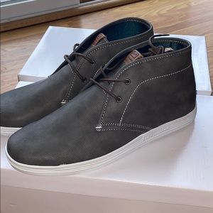 Ben Sherman Vaughn gray perf chukka boots.